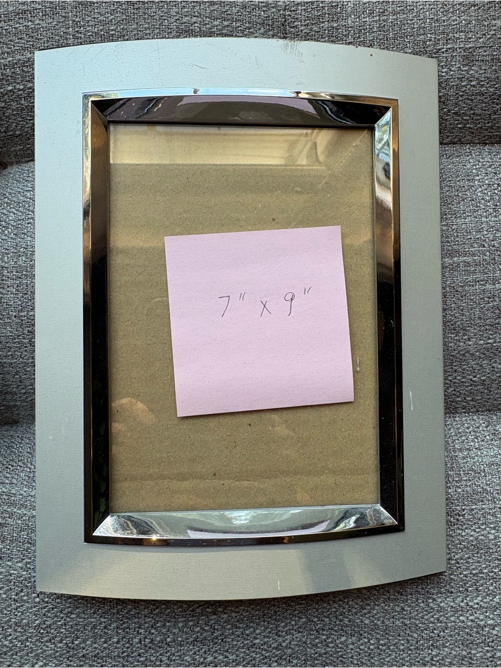 Silver and Light Gray Modern Photo Frame - 7" x 9"